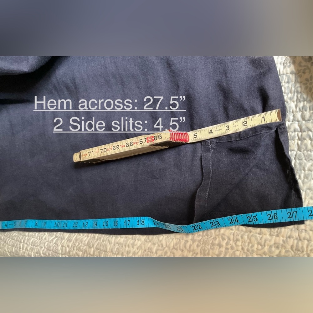 Lands’End Linen Beaded Tunic, navy blue - Picture 13 of 16